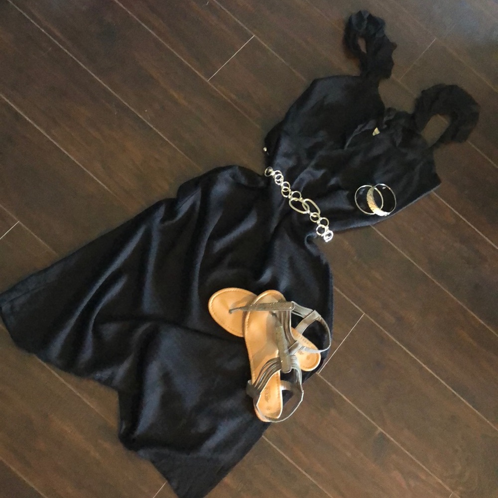 Billabong, midi, black dress